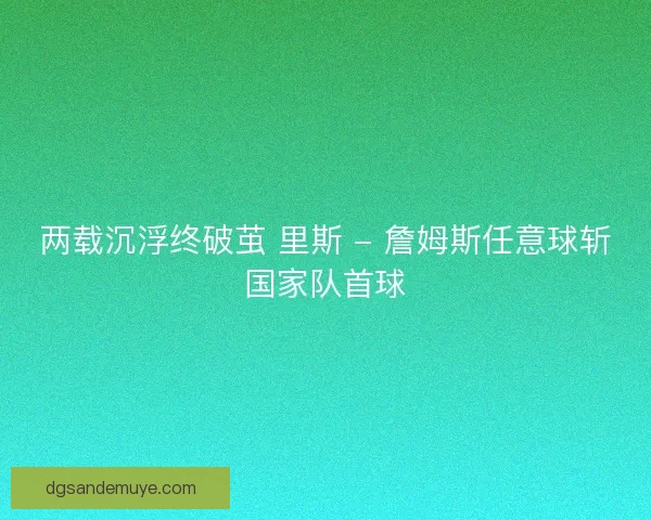 两载沉浮终破茧 里斯 - 詹姆斯任意球斩国家队首球